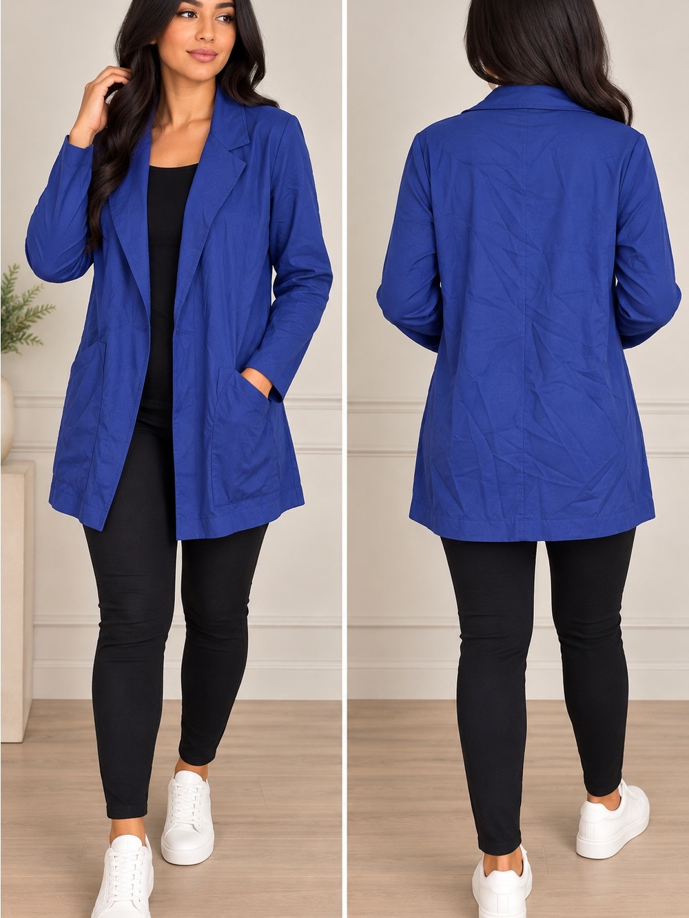 Talula Women’s Cobalt Blue Open-Front Blazer Jacket